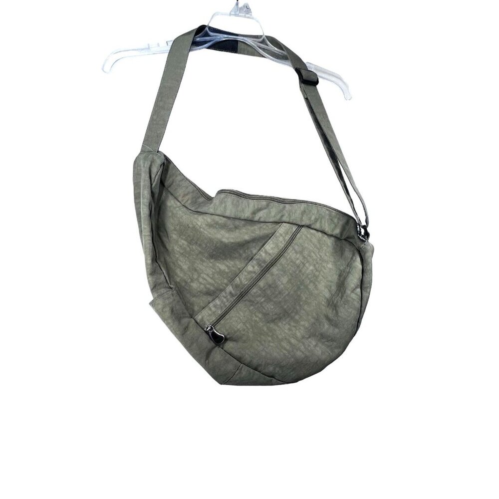 AmeriBag Healthy Back Bag Crossbody Sling Day Pack Khaki Green Adjustable Travel - Picture 2 of 16